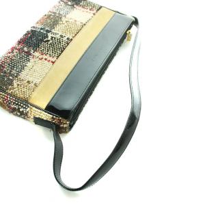 BURBERRY ワンショルダー バッグ ポーチ チェック ブラウン