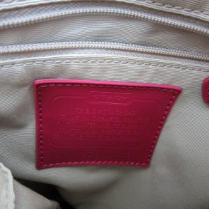 COACH ショルダーバッグ シグネチャー クローバー PVCレザー ピンク ブラウン F22021