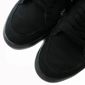 Off-White LOW VULCANIZED スニーカー キャンバス ローカット ロゴ 42 27cm 黒 ブラック 白 ホワイト