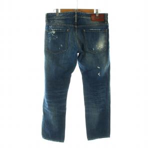 DSQUARED2 SLIM JEAN デニム パンツ ジーンズ ボタンフライ ダメージ加工 48 M 青 ブルー S74LA0788