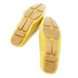 PRADA バブーシュ シューズ ローファー フラット スリッパ モカシン レザー ベルト チャーム 小さいサイズ