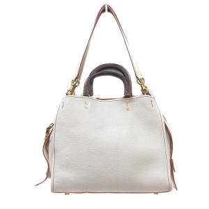 COACH 2wayバッグ ハンド ワンショルダー レザー 白 アイボリー
