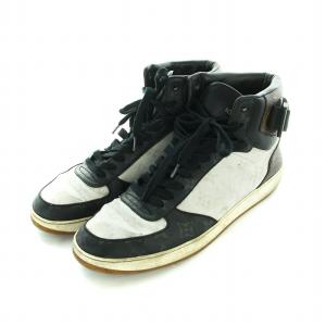 LOUIS VUITTON モノグラム リヴォリ ライン ハイカット スニーカー シューズ 靴 レザー 9 28cm 黒 ブラック