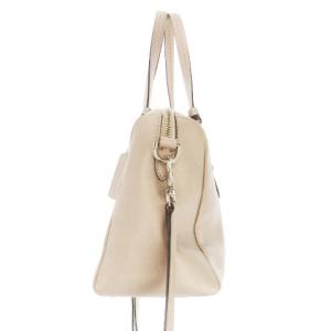 COACH ショルダーバッグ ハンドバッグ 2way PVC ロゴ チャーム くすみ 茶 ブラウンベージュ /MN15