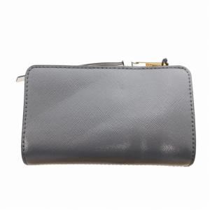 MARC JACOBS タグ付き スナップショット snapshot 二つ折り財布 ウォレット ロゴ レザー 紺 ネイビー