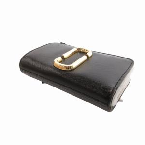 MARC JACOBS タグ付き スナップショット snapshot 二つ折り財布 ウォレット ロゴ レザー 紺 ネイビー
