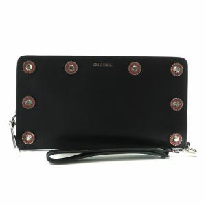 ニューグラナートループ NEW GRANATO LOOP 長財布 レザー ラウンドファスナー スタッズ ロゴ ストラップ付き