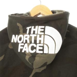 THE NORTH FACE ノベルティリアビューフルジップフーディ ジャケット パーカー スウェット カモフラ 迷彩柄 ロゴ 裏起毛 M 緑 カーキ NT62131