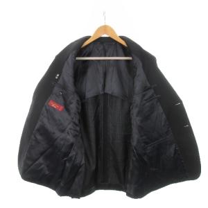 Ermenegildo Zegna テーラードジャケット シングル サイドベンツ 背抜き 黒 ブラック /AH9 GY18
