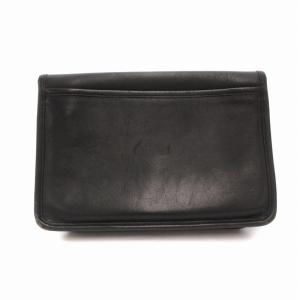 COACH オールド OLD クラッチバッグ パーティ セカンド レザー ターンロック 黒 ブラック GY18 /TZ