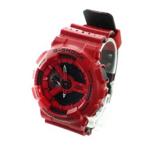 CASIO G-SHOCK 腕時計 ウォッチ クォーツ アナログ デジタル デイト カレンダー付き ロゴ 赤 レッド GA-110LPA GY18