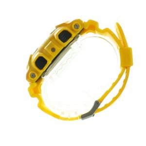 CASIO G-SHOCK 腕時計 ウォッチ クォーツ アナログ デジタル ロゴ 黒文字盤 迷彩柄 黄 イエロー GA-110CM GY18