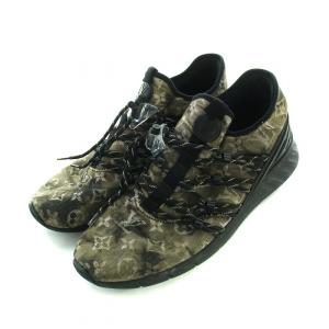 LOUIS VUITTON モノグラム デニム ファストレーン ライン スニーカー ダメージ加工 9.5