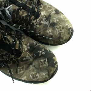 LOUIS VUITTON モノグラム デニム ファストレーン ライン スニーカー ダメージ加工 9.5