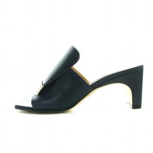 Sergio Rossi SR1 ミュール スクエアトゥ 34.5 ネイビー