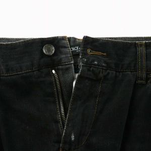 DOLCE&GABBANA VIA SAN DAMIANO.7 デニムパンツ ジーンズ ストレート ダメージ加工 ジップフライ 50 XL 黒 ブラック