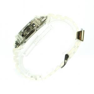 CASIO G-SHOCK 腕時計 ウォッチ クォーツ デジタル スケルトン ロゴ デイト カレンダー付き シルバー色 クリア DW-5040RX GY18