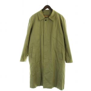 ステンカラーコート ノバチェック 長袖 ロング 総裏地 ライナー付き ウール カシミヤ混 ネーム刺繍入り