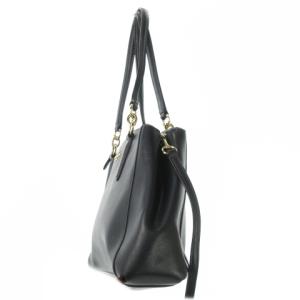 COACH ハンドバッグ ショルダーバッグ 2way PVC ロゴ 紺 ネイビー