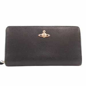 長財布 ラウンドファスナー オーブロゴ ブラック