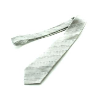 LOUIS VUITTON ネクタイ レギュラータイ モノグラム ロゴ 絹 シルク 箱付き グレー GY18