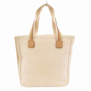 BURBERRY BLUE LABEL ハンドバッグ トート ホース刺繍 キャンバス レザー ベージュ