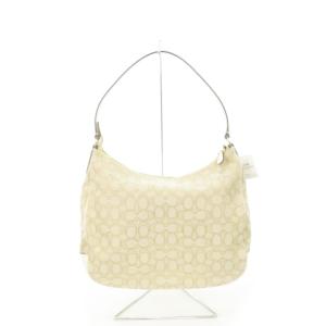 COACH ハンドバッグ ワンショルダー シグネチャー キャンバス レザー ベージュ F29959