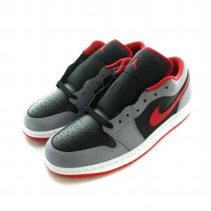 NIKE AIR JORDAN 1 LOW スニーカー US10 グレー 赤