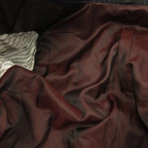 BURBERRY BLACK LABEL テーラードジャケット シングル 総裏地 ウール 本切羽 Super 110’s ストライプ 42 L 紺 ネイビー