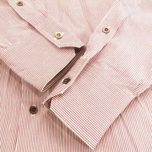 GUCCI クレリックシャツ ワイシャツ ドレスシャツ ワイドカラー 長袖 ストライプ 43/17 赤 レッド /AH6