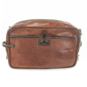 Felisi セカンドバッグ クラッチバッグ レザー 革 型押しロゴ 茶 ブラウン /AO12 GY18