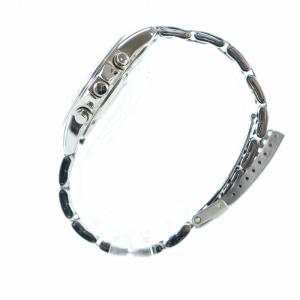 SEIKO 腕時計 ウォッチ クォーツ デイト カレンダー付き クロノグラフ 黒文字盤 ロゴ シルバー色 7T92-0DWD