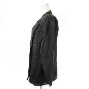 Jean Paul GAULTIER テーラードジャケット ダブルボタン リネン 肩パッド 82 ブラック