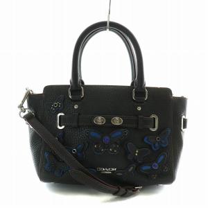 オールオーバーバタフライ ミニブレイクキャリーオール ハンドバッグ ショルダー 2WAY レザー スタッズ アップリケ ロゴ