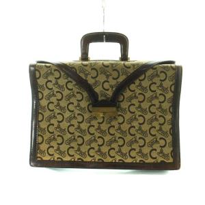 オールドセリーヌ ビジネスバッグ ブリーフケース 書類カバン キャンバス レザー Cマカダム 馬車 ロゴ