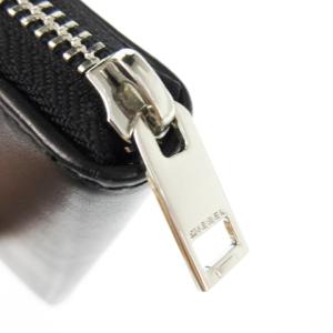 DIESEL 長財布 ウォレット 小銭入れあり ラウンドファスナー レザー ロゴ 黒 ブラック