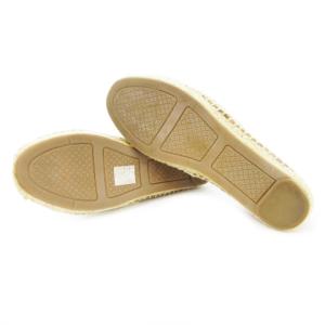 TORY BURCH スリッポン フラット エスパドリーユ ジュート キャンバス レザー ロゴ 6 23.0cm ベージュ /CK17