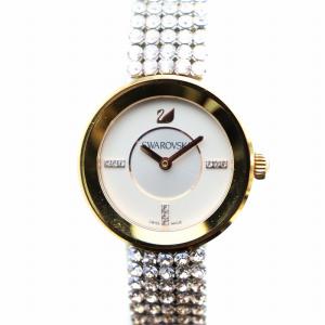 ピアッツァミニ PIAZZA MINI 腕時計 ウォッチ クォーツ 白文字盤 ロゴ クリスタル ラインストーン