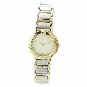 ジャンク品 腕時計 ウォッチ クォーツ ロゴ 白文字盤 ゴールド色 シルバー色 2200-229789Y GY18