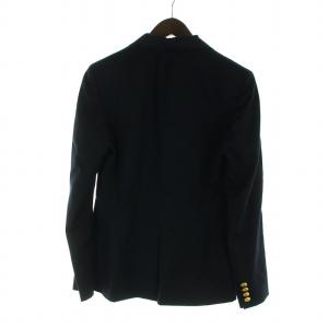 RALPH LAUREN 紺ブレ ブレザー テーラード ジャケット 金ボタン ロゴ 刺繍 シングル 総裏地 4 160/88A 紺 ネイビー GY18