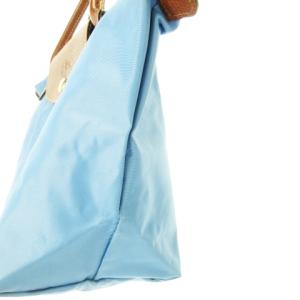 Longchamp プリアージュ ハンドバッグ ミニ ナイロン 切替 レザー ロゴ 青 ブルー /CK19 GY11