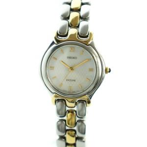 エクセリーヌ EXCELINE 腕時計 ウォッチ クォーツ ロゴ 白文字盤 シルバー色 2J31-0A40 GY18