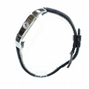 Orobianco 腕時計 ウォッチ スクエア クォーツ デイト カレンダー付き レザーベルト ロゴ 白文字盤 シルバー色 黒 ブラック OR-0012