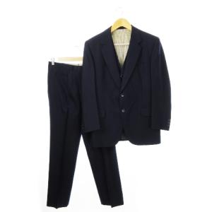 SUPERFINE CLOTH シングルスーツ スリーピース 3ピース 3点セット セットアップ 背抜き ベスト スラックス