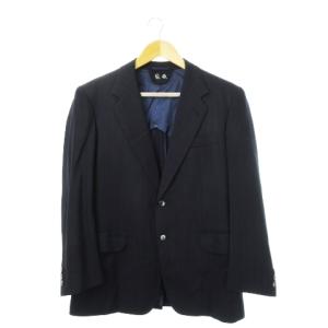 GIVENCHY シングルスーツ スリーピース 3ピース 3点セット セットアップ 背抜き ベスト スラックス ストライプ 紺 ネイビー