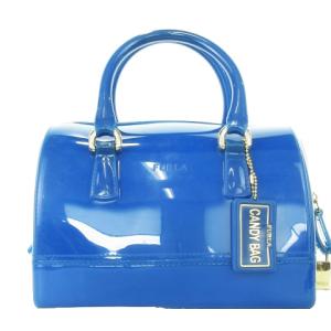 CANDY BAG キャンディバッグ ボストンバッグ ミニ ラバー ロゴ 青 ブルー /AH13 GY18