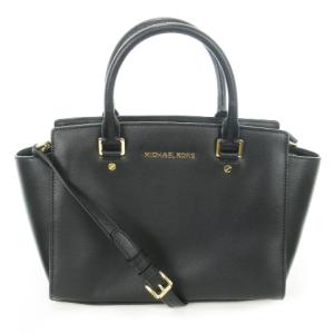 MICHAEL KORS ハンドバッグ ショルダーバッグ 2way PVC ロゴ ゴールド金具 黒 ブラック /AO12 GY17