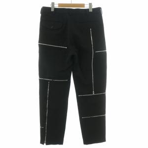 COMME des GARCONS HOMME PLUS AD2019 ジッパーデザインパンツ S ブラック PD-P020