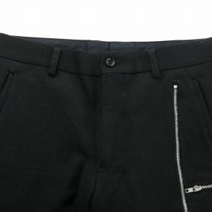 COMME des GARCONS HOMME PLUS AD2019 ジッパーデザインパンツ S ブラック PD-P020