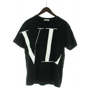 Tシャツ カットソー 半袖 ロゴプリント M 黒 ブラック GY17 /MQ